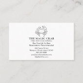 *~*魔法パステルカニ素晴らしダイニングバイザシー 名刺 (裏面)