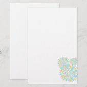 魔法パステルカラーフラワー花びら 便箋 (正面/裏面)