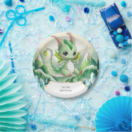 魔法パステルドラゴン誕生日 ペーパープレート