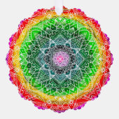 魔法パーソナライズされたのクリスマスマンダラ オーナメントカード (正面)