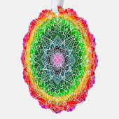 魔法パーソナライズされたのクリスマスマンダラ オーナメントカード (左)