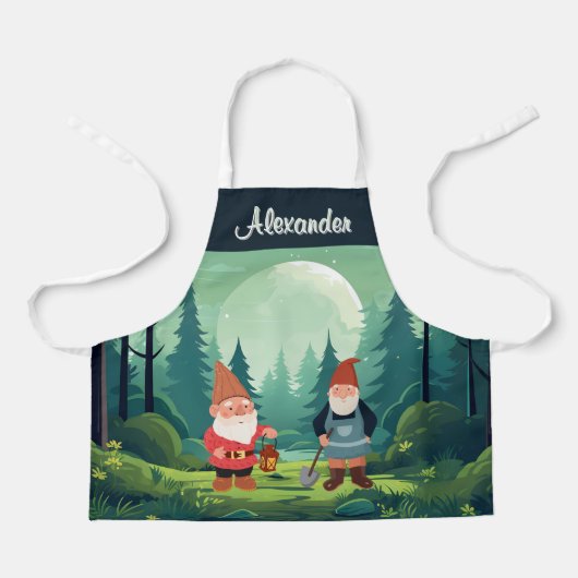 魔法パーソナライズされたのゴブリン・ガーデン・ボーイ・キッズ エプロン (正面)