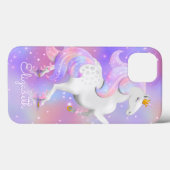 魔法パーソナライズされたのピンクのユニコーンケースメイトiPhon Case-Mate iPhoneケース (裏面 (横))