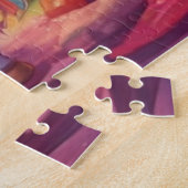 魔法パーソナライズされたのユニコーンとレインボー ジグソーパズル (側面)