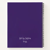 魔法パーソナライズされたのユニコーンアーティストのスケッチブック ノートブック (裏面)