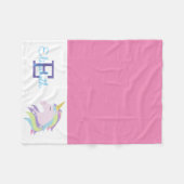 魔法パーソナライズされたのユニコーン フリースブランケット (正面(横))