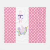 魔法パーソナライズされたのユニコーン フリースブランケット (正面(横))