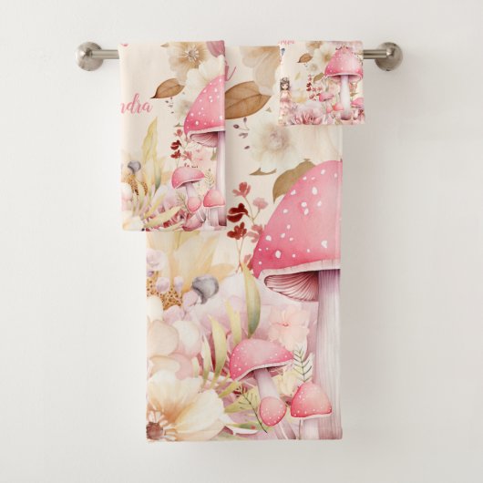 魔法パーソナライズされたの妖精フローラガーデンピクシー バスタオルセット (インサイチュ)