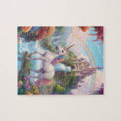 魔法パーソナライズされたの童話ユニコーン ジグソーパズル (横)