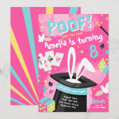 魔法パーティの招待状 |マジシャン招待状 招待状 (正面/裏面)