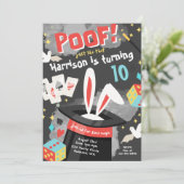 魔法パーティの招待状 |魔法誕生日招待状 招待状 (スタンド正面)