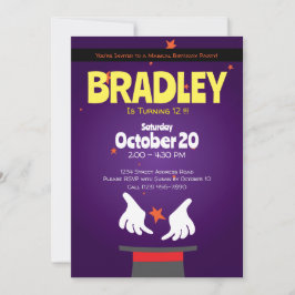 魔法パーティー魔法表示招待状 招待状