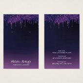 魔法パープルグリッタードリップジュエリーイヤリングディスプレイ (正面&裏面)