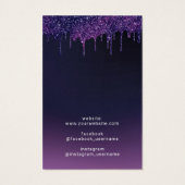 魔法パープルグリッタードリップジュエリーイヤリングディスプレイ (裏面)