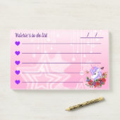 魔法パープル&ピンクユニコーン一覧10" x 6" ポストイット (デスク)