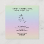 *~*魔法ヒーリングハンズバターリーズパステルレインボー スクエア名刺 (裏面)