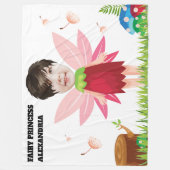 魔法ピクシーエンチャントフェアリー新しいおもしろいキッズファブ フリースブランケット (正面)