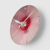魔法ピンクフラワーフォトラウンド（中）壁時計 ラウンド壁時計 (傾斜)