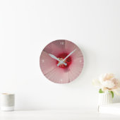 魔法ピンクフラワーフォトラウンド（中）壁時計 ラウンド壁時計 (ホーム)