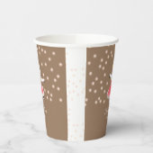 魔法ピンクユニコーンバレリーナガール誕生日 紙コップ (左)