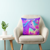 魔法ピンクユニコーン装飾用クッション クッション (椅子)