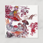 魔法ファンタジーモノグラムのフローラ小胞 スクエア名刺 (裏面)