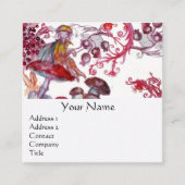 魔法ファンタジーモノグラムのフローラ小胞 スクエア名刺 (正面)