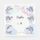 魔法ファンタジーユニコーン子供の誕生日 スタンダードランチョンナプキン (正面)