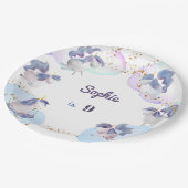 魔法ファンタジーユニコーン子供の誕生日 ペーパープレート (アングル)
