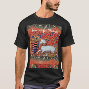 魔法ファンタジー花動物用ユニコーン Tシャツ
