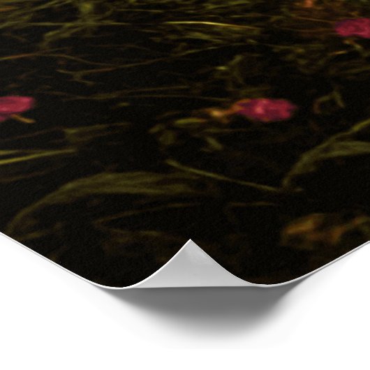 魔法ファンタジー顔太陽ファンタスティック風景 ポスター (角)