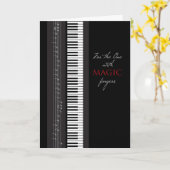 魔法フィンガーピアノハッピーバースデー カード (黄色い花)