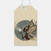 魔法フェアリーのシルエット子供の誕生日 ギフトタグ (裏面)