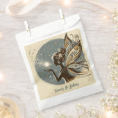 魔法フェアリーのシルエット子供の誕生日 フェイバーバッグ (クリップ留めされた状態)