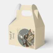 魔法フェアリーのシルエット子供の誕生日 フェイバーボックス (裏面サイド)