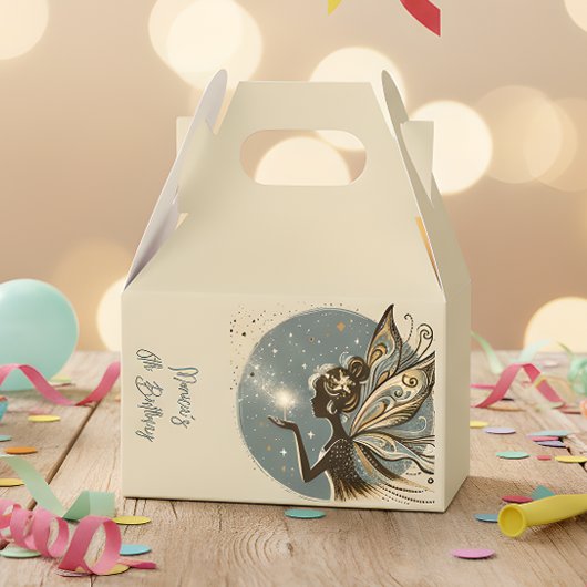 魔法フェアリーのシルエット子供の誕生日 フェイバーボックス