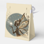 魔法フェアリーのシルエット子供の誕生日 フェイバーボックス (裏面サイド)