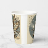 魔法フェアリーのシルエット子供の誕生日 紙コップ (右)