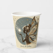 魔法フェアリーのシルエット子供の誕生日 紙コップ (正面)