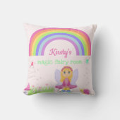 魔法フェアリープリンセス |女パーソナライズされたの子の寝室 クッション (正面)
