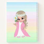 魔法フェアリー数々のオンカラーパステルカラー ノートブック (裏面)