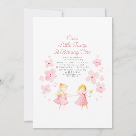 魔法フェアリー誕生日招待状 招待状 (正面)