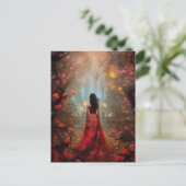 魔法フォレストガールファンタジーアートポストカード ポストカード (スタンド正面)