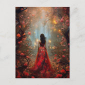 魔法フォレストガールファンタジーアートポストカード ポストカード (正面)