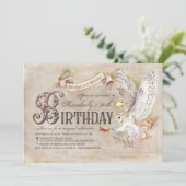 魔法フクロウィザード誕生日招待状 招待状 (スタンド正面)