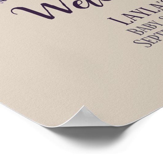 魔法フクロウウェルカムベビーシャワー ポスター (角)