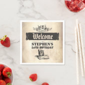 魔法フクロウ誕生日歓迎 スタンダードカクテルナプキン (インサイチュ)