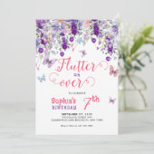 魔法フラッタオンオーバーバタフライフローラ誕生日 招待状 (スタンド正面)