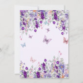魔法フラッタオンオーバーバタフライフローラ誕生日 招待状 (裏面)