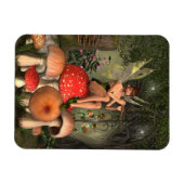 魔法フルート奏者のはがき マグネット (横)